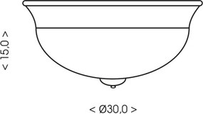 Brilagi - Lampă de tavan FRESCO 2xE27/40W/230V Ø 30 cm aurie