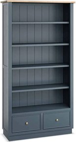 Etajera lemn masiv natur Richmond Albastru/, 90 × 45 × 81 cm