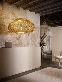 Lustra suspendata design Art Deco realizata manual Quantica 120cm