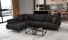 Coltar extensibil cu spatiu pentru depozitare, 276x191x90 cm, Larde L02, Eltap (Culoare: Gri - Softis 29)