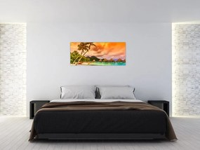Tablou - Insula Bora Bora (120x50 cm)
