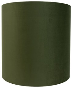 Abajur din catifea verde 40/40/40 cu interior auriu