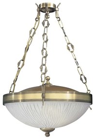 Lustra suspendata design clasic din alama si sticla 5600