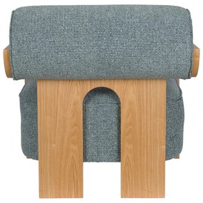 Fotoliu albastru prăfuit cu tapițerie din țesătură bouclé Oolong – Zuiver