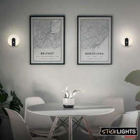 Briloner 3889015 - LED lampă de perete reîncărcabilă cu senzor TARO LED/2,5W/5V 1800 mAh neagră