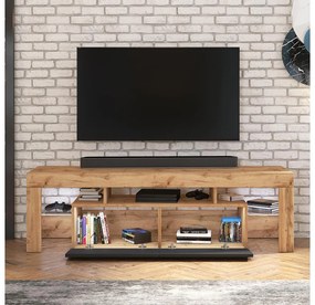 Dulap TV Vulcano  (stejar lancaster + negru). 1098696