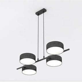 Lustră suspendată pe cablu DRUMZ 4xE14/10W/230V negru