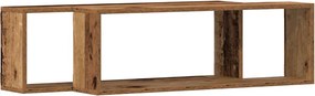 vidaXL Șemele de perete 2 pcs Lemn vechi 80 x 15 x 26 cm Lemn compozit