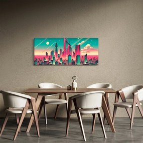 Tablou – Metropolă în stil pop-art (120x50 cm)