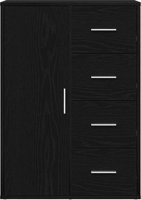 vidaXL Bufet cu sertar Stejar Negru 60 x 31 x 84 cm Lemn compozit