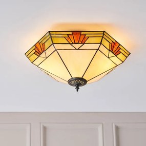 Endon 64284 - Plafonieră Tiffany NEVADA, 2xE27/60W/230V, diametru 40 cm
