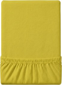 Cearsaf Jersey EXCLUSIVE cu elastic 90x200 cm Galben Gramaj (densitatea fibrelor): Lux (190 g/m2)