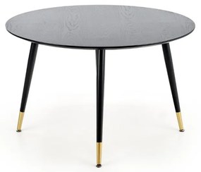 Masa de bucaterie Embos, negru / auriu