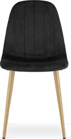 Scaun de masa PADVA VELVET, neagra