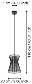 Lustră pe cablu MASETA 1xE27/40W/230V neagră Eglo 99633