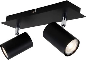 Spot SPOT 2xGU10/40W/230V negru Briloner 2857-025