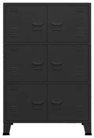 Fiset industrial, negru, 75x40x115 cm, metal Negru, 75 x 40 x 115 cm