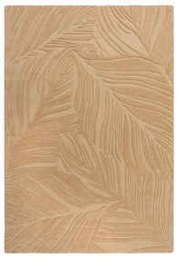 Covor din lână Flair Rugs Lino Leaf, 160 x 230 cm, maro deschis