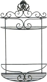 Etajera de exterior, neagra, din metal, Bellacorte