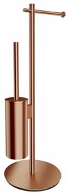 Suport hartie freestanding cu spatiu pentru perie cupru periat Omnires Modern Project