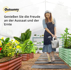 Outsunny Sera 6x3x2 m, accesibilă, 8 ferestre, ușă, plasă contra insectelor, cadru metalic, Alb | Aosom Romania