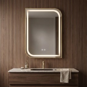 Oglindă LED ZONE 80X60 GOLD BRUSH