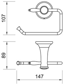 Suport hartie igienica FDesign Lacrima, bronz periat