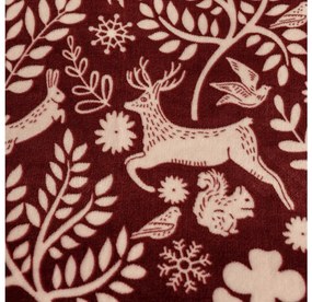 Lenjerie cocolino FOREST ANIMALS vinove Dimensiune lenjerie de pat: 2 buc 70 x 90 cm | 200 x 220 cm