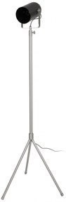 Lampadar din otel/alama/fier Celeste, negru/argintiu, un bec 27x57x158-195 cm