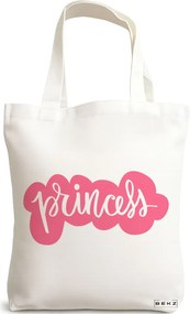Sacosa de Panza pentru Cumparaturi, Geanta Tote, model Princess, 38x34.5 cm, Alba, BEKZ®