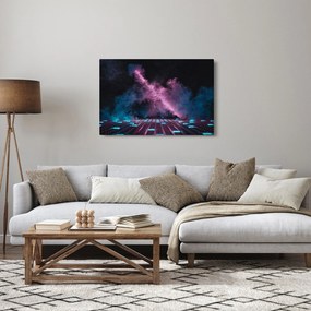 Tablou - Fum roz-albastru (90x60 cm)