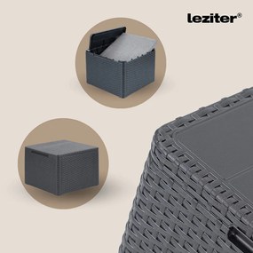 Canapea de colț Claire X cu 9 locuri și masă cu perne, grafit