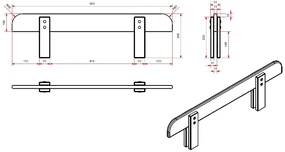 Set Pat Kiddy 90x200 cm cu Bară de Siguranță, pentru Camera Copii, Alb – Vipack