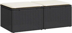 vidaXL Set mobilier de grădină cu perne, 2 piese poliratan/lemn acacia