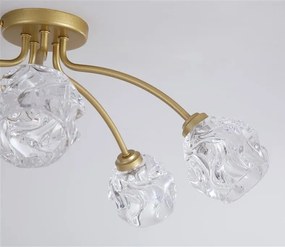 Lustra aplicata 5 becuri metal auriu Astral