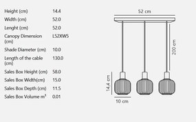 Lustra suspendata design nordic Milford 3L