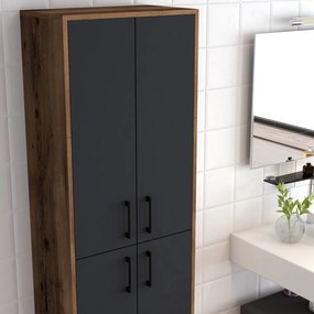 Dulap cu rafturi Berliner (Nuc + Antracit). 1072512