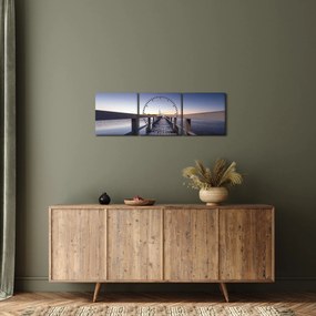 Tablou - Pe dig (cu ceas) (90x30 cm)