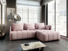 Colțar extensibil dumonde cu ladă de depozitare si sezut confortabil din spuma high-density, Malta Enjoy Flamingo II 235x185 cm