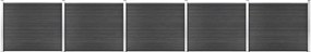vidaXL Set panouri gard, 872x146 cm, gri, WPC