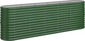 vidaXL Strat înălțat grădină 224x40x68 cm oțel galvanizat