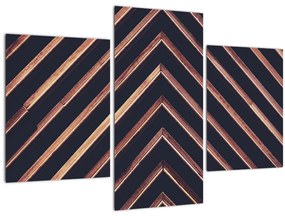 Tablou - Motiv de lemn pe fond negru (90x60 cm)