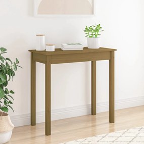 814247 vidaXL Masă consolă, maro miere, 80x40x75 cm, lemn masiv de pin