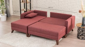 Canapea extensibilă Bellina (bordo) (S). 1063025