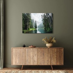 Tablou lacului în pădure (90x60 cm)