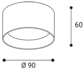 LED2 - Spot LED ZETA ON, 8W, 230V, 3000/3500/4000K, Ø 9 cm, negru
