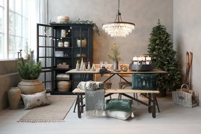 Candelabru din sticlă, cu piese în formă de picătură, 9 surse de lumină, "Versailles"