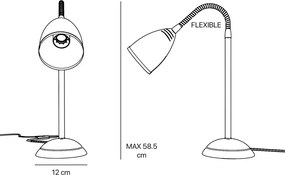 Veioza, Lampa de masa cu spot Stoccolma