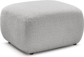 Taburet gri deschis cu tapițerie din țesătură bouclé Montaigne – Bobochic Paris