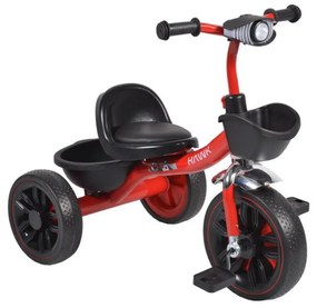 Tricicleta cu pedale NOVOKIDS™ Hawk Trike , Cu melodii si lumini, Doua cosulete pentru jucarii, Max 25 kg, Roti din cauciuc EVA, Cadru metalic, Far